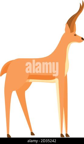Icona gazzella esotica. Cartoon di gazelle esotiche vettore icona per web design isolato su sfondo bianco Illustrazione Vettoriale
