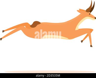 Icona gazzella in esecuzione. Cartoon di esecuzione gazelle vettore icona per il web design isolato su sfondo bianco Illustrazione Vettoriale