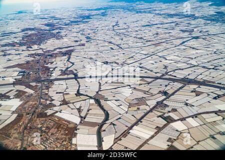 Vista aerea di Almeria, Andalusia, Spagna, Europa Foto Stock