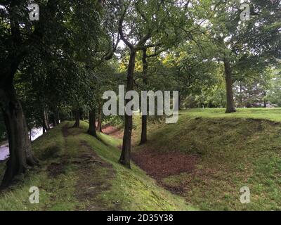Scene per il percorso del muro Antonino di epoca romana, attraverso la cintura Centrale della Scozia, settembre 2020. Foto Stock