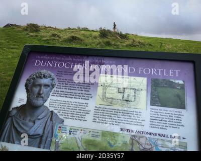 Scene per il percorso del muro Antonino di epoca romana, attraverso la cintura Centrale della Scozia, settembre 2020. Foto Stock