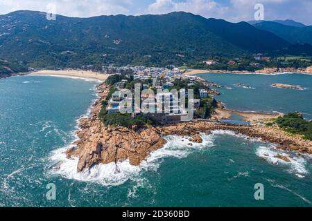 Vista aerea di Shek o, Hong Kong Foto Stock