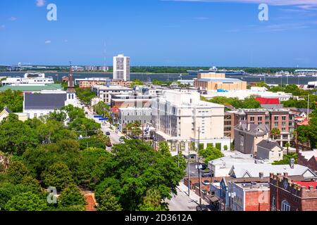 Charleston, Carolina del Sud, Stati Uniti d'America downtown cityscape. Foto Stock