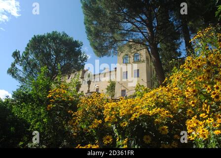 Una veduta del castello di Trauttmansdorff Foto Stock