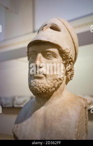 Pericle (495-429 a.C.). Uomo di stato greco. Oratrice e generale di Atene durante l'Età dell'Oro. Copia romana del 2 d.C. Da Villa Adriana. Tivoli. Italia. Foto Stock