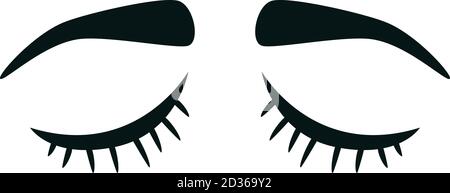 Icona occhi chiusi. Cartoon di occhi chiusi icona vettoriale per web design isolato su sfondo bianco Illustrazione Vettoriale