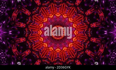 rendering 3d di luci geometriche colorate Foto Stock