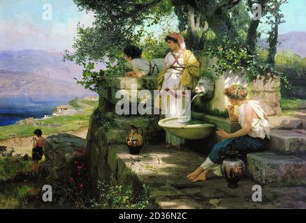 Siemiradzki Henryk Ippolitovich - da una primavera - Scuola Polacca - Foto Stock