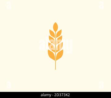 Icona grano, raccolto, grano, agricoltura. Illustrazione vettoriale, design piatto. Illustrazione Vettoriale