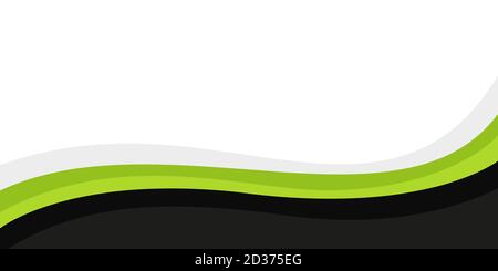 Astratto sfondo verde nero grigio ondulato . illustrazione vettoriale Illustrazione Vettoriale