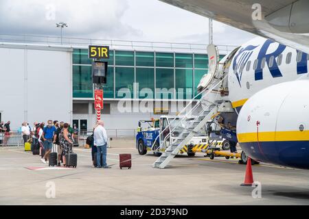 Aeroporto di Londra Stansted durante il Covid Pandemic Foto Stock