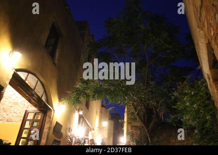 Monemvasia , storico borgo medievale nel Peloponneso meridionale, Grecia Foto Stock