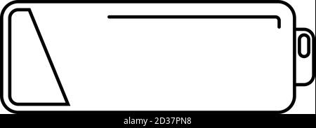 L'indicatore di batteria scarica indica che la batteria deve essere caricata vettore Illustrazione Vettoriale