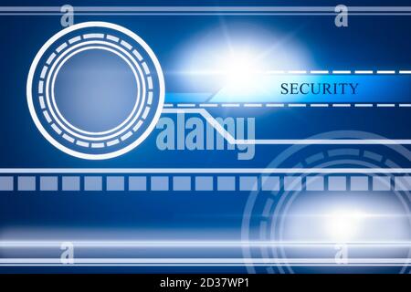 Scrren virtuale per sicurezza e testo e spazio per il logo. Business, tecnologia e Internet Concept Foto Stock