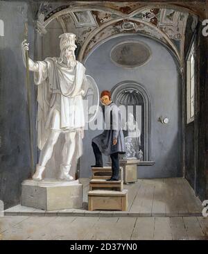 Bennett Carl Stefan - Studio dello scultore Fogelberg a Roma - Scuola Svedese - XIX secolo Foto Stock