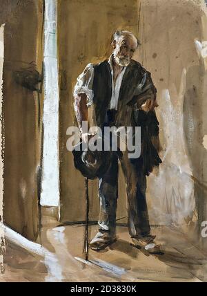 Josephson Ernst - Beggar Spagnolo - Scuola Svedese - 19 Secolo Foto Stock