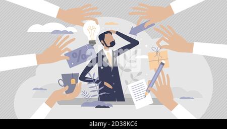 Le prestazioni incentrate sul cliente o focalizzate sul cliente offrono un concetto di persone molto piccole. Prodotti o servizi con sistemazione vantaggiosa per una speciale partnership a Illustrazione Vettoriale