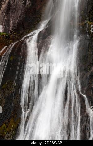 Cascate Aber Falls, Snowdonia, Galles del Nord Foto Stock