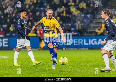 Brondby, Danimarca. 09 novembre 2018. Josip Radosevic (22) di Broendby SE visto durante la partita 3F Superliga tra Broendby IF e Aarhus GF al Brondby Stadium. (Photo credit: Gonzales Photo - Thomas Rasmussen). Foto Stock