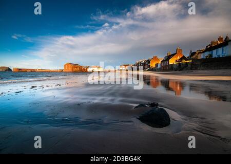 Il lungomare, North Berwick, una piccola città costiera sul Firth of Forth, Scozia Lothian orientale, Regno Unito Foto Stock