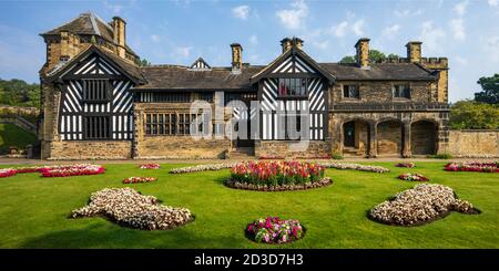Shibden Hall, Halifax, West Yorkshire, la casa di Anne Lister, recentemente ritratto da Suranne Jones in TV 'Gentleman Jack' (estate, agosto 2020) Foto Stock