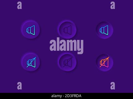 Opzioni audio video kit elementi UI Illustrazione Vettoriale