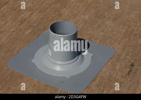 Perdita di materiale in PVC per tetto diritto Foto Stock