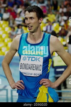 Bohdan Bondarenko dell'Ucraina finale Alto salto uomini durante il Championnat du Monde Athlétisme 2013, il 12 2013 agosto a Moscou - Foto Laurent Lairys / DPPI Foto Stock