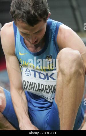 Bohdan Bondarenko dell'Ucraina finale Alto salto uomini durante il Championnat du Monde Athlétisme 2013, il 12 2013 agosto a Moscou - Foto Laurent Lairys / DPPI Foto Stock