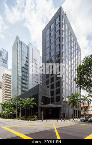 Area commerciale nella città moderna per seri affari per affittare uffici. Singapore. Foto Stock