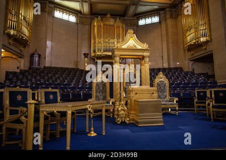 Freemasons' Hall a Londra, sede centrale della United Grand Lodge of England e luogo d'incontro per i Masonic Lodges, Queen Street, Covent Garden. Foto Stock