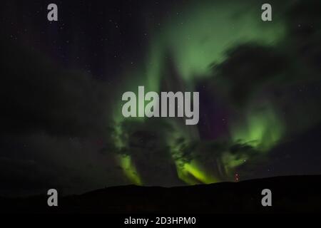 Aurora Borealis nel distretto di Murmansk, Russia Foto Stock