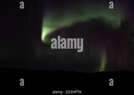 Aurora Borealis nel distretto di Murmansk, Russia Foto Stock