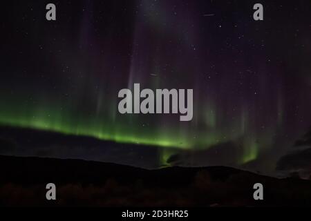 Aurora Borealis nel distretto di Murmansk, Russia Foto Stock