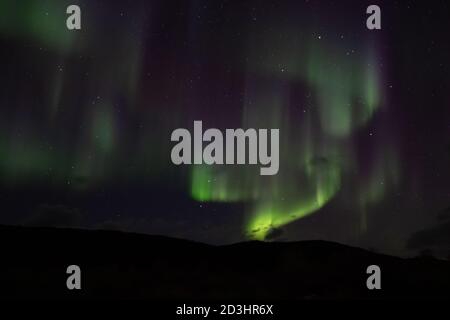 Aurora Borealis nel distretto di Murmansk, Russia Foto Stock