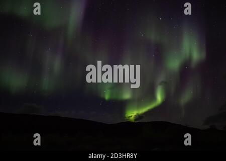 Aurora Borealis nel distretto di Murmansk, Russia Foto Stock