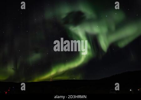 Aurora Borealis nel distretto di Murmansk, Russia Foto Stock