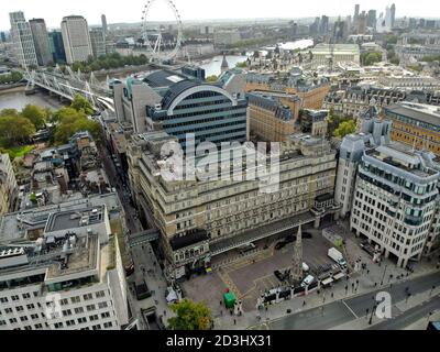 Foto aerea di Charing Cross Station, ottobre 2020 Foto Stock