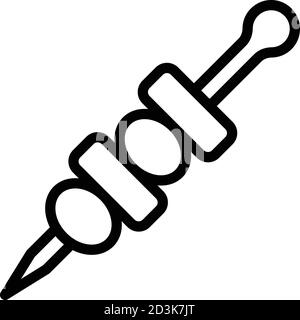 Icona del dentifricio per il cibo, stile del contorno Illustrazione Vettoriale