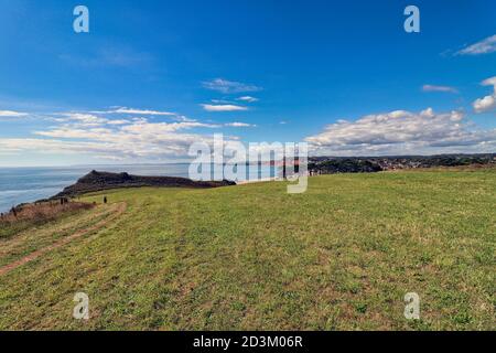 Scogliere di Budleigh Salterton Foto Stock