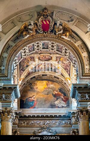 Cappella maggiore della Cattedrale di Bologna, Bologna, Italia Foto Stock