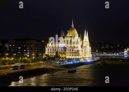 Palazzo del Parlamento ungherese a Budapest, Ungheria Foto Stock