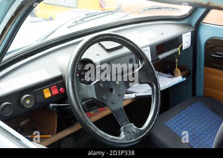 Trabant vettura a Budapest, Ungheria Foto Stock