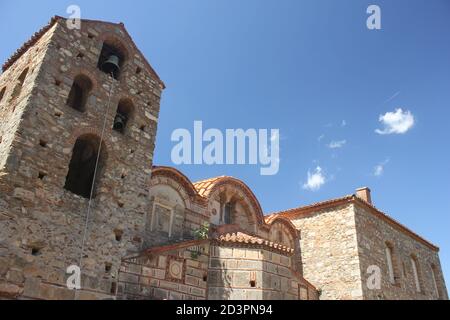 Mystras (Mistras) Sito Patrimonio dell'Umanità nel Peloponneso, Grecia Foto Stock