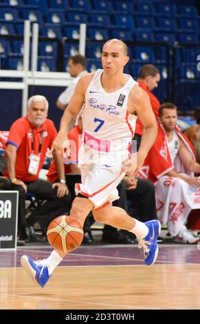 Carlos Arroyo. Squadra di pallacanestro di Porto Rico. Torneo OQT di FIBA, Belgrado 2016 Foto Stock