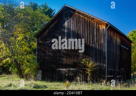 Old Barn lungo il sentiero fuori di Riverview Road in Il Parco Nazionale della Cuyahoga Valley Foto Stock