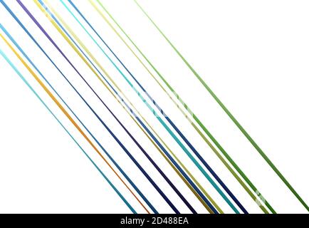 Linee diagonali e oblique colorate casuali con riempimento sfumato. Strisce sparse, strisce Illustrazione Vettoriale