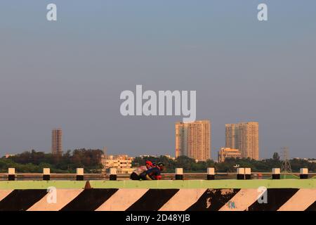 Chennai, Tamil nadu , India . Ott 07,2020. Vicino alla città di essere costruito edifici molto grandi e moderni Foto Stock