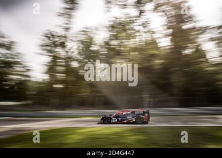 Monza, Italia, Italia. 09 ottobre 2020. 22 Hanson Phil (gbr), Albuquerque Filipe (prt), United Autosport, Oreca 07 Gibson, azione durante la 2020 4 ore di Monza, 4° round della European le Mans Series 2020, dal 9 al 11 ottobre 2020 sull'Autodromo Nazionale di Monza, Italia - Foto Thomas Fenetre/DPI Credit: LM/DPPI/Thomas Fenetre/Alamy Live News Foto Stock