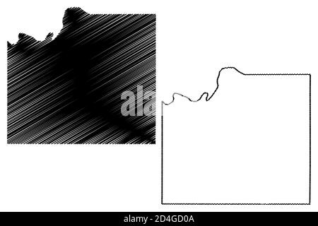 Johnson County, Kansas (contea degli Stati Uniti, Stati Uniti d'America, Stati Uniti, Stati Uniti, Stati Uniti) mappa vettoriale, schizzo scrimolo Johnson mappa Illustrazione Vettoriale